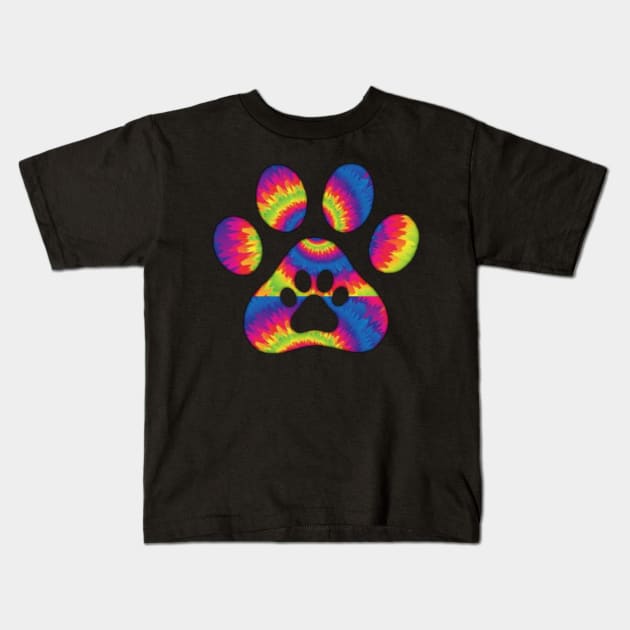 Cat feet Tie dye Kids T-Shirt by 29Butterfly_Studio